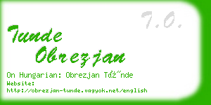 tunde obrezjan business card